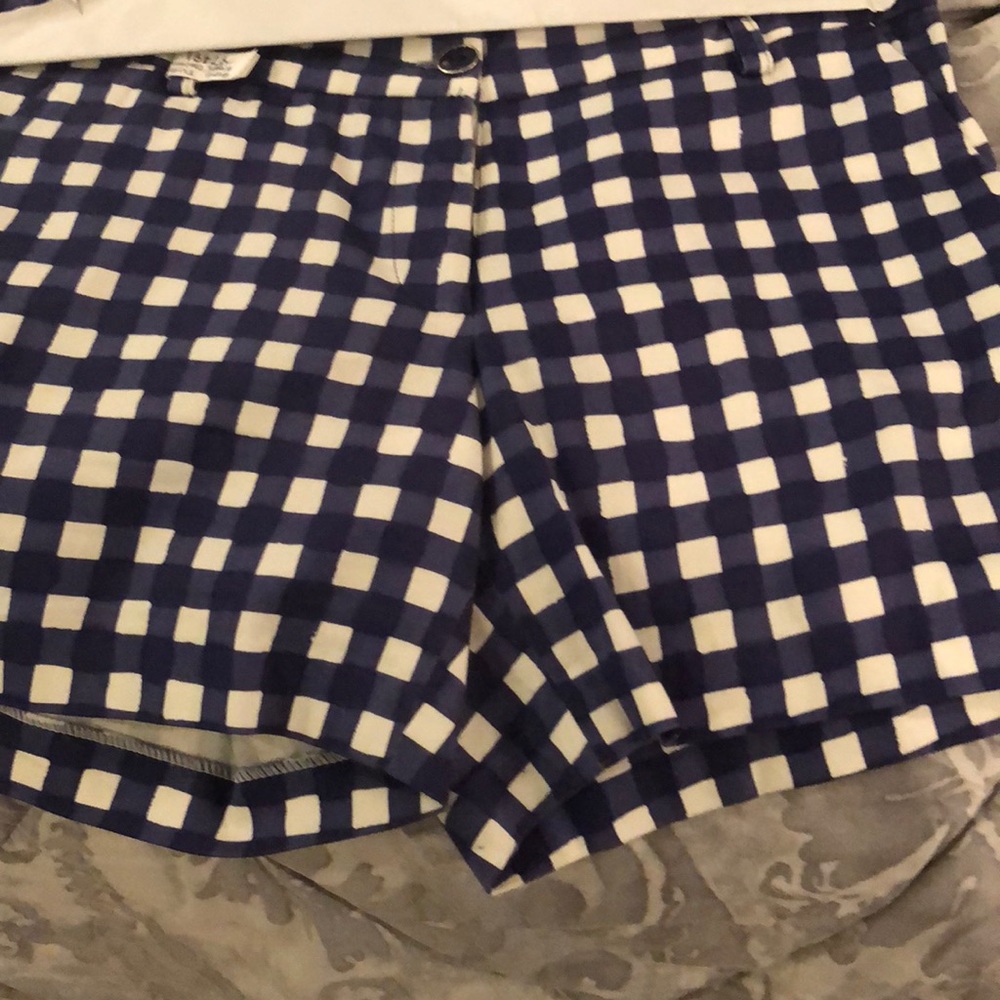 Navy and white Jade shorts.